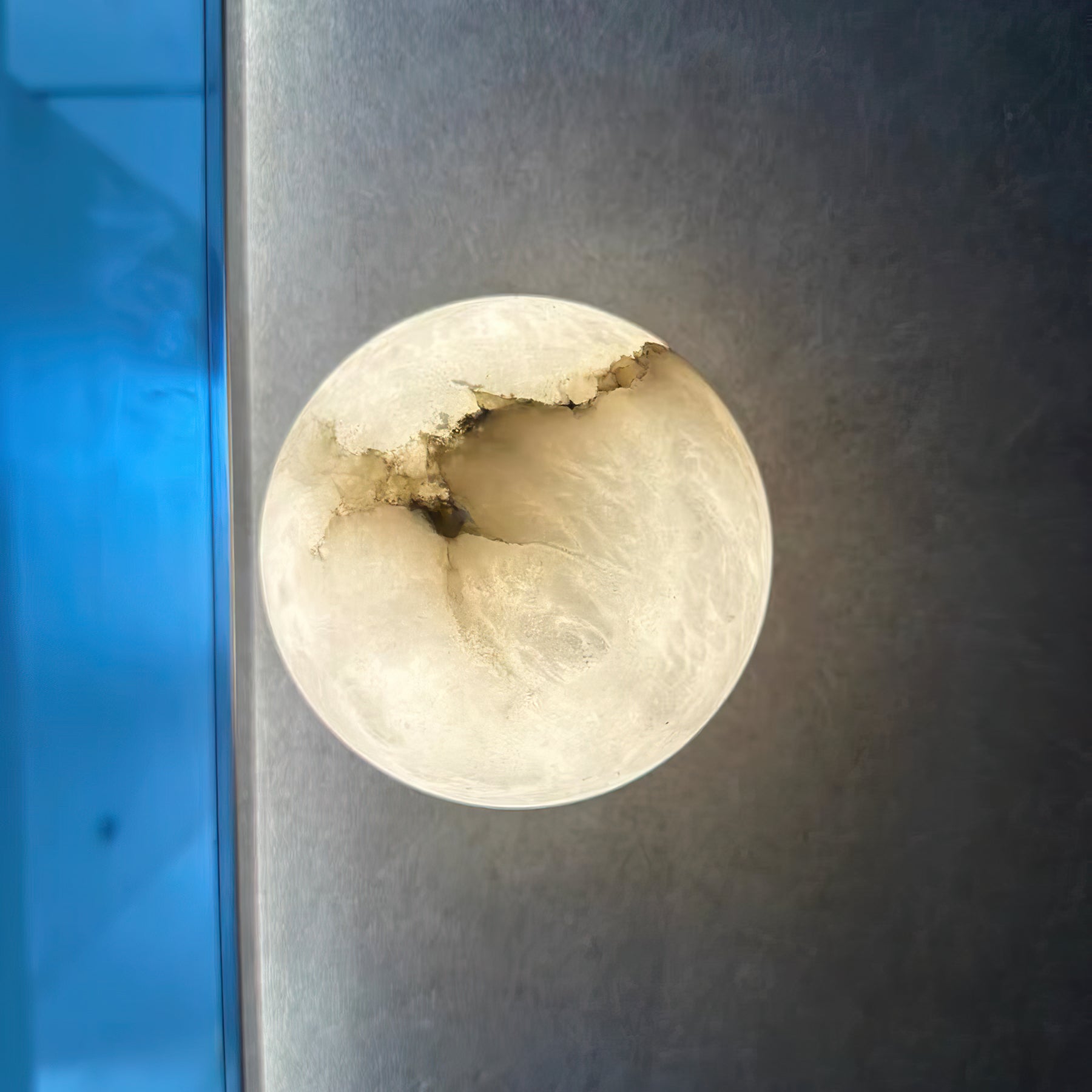 Lynq Alabaster Mini Orb Wall Lamp - Lamp Copper