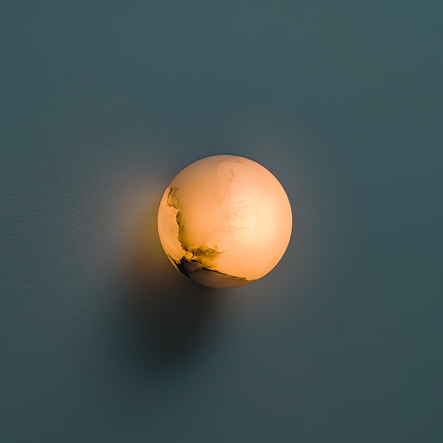 Vevinir Alabaster Globe Wall Light - Lamp Copper