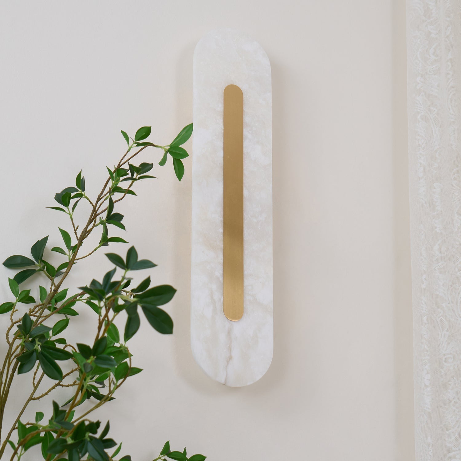 Hurn Alabaster Rounded Wall Lamp - Lamp Copper