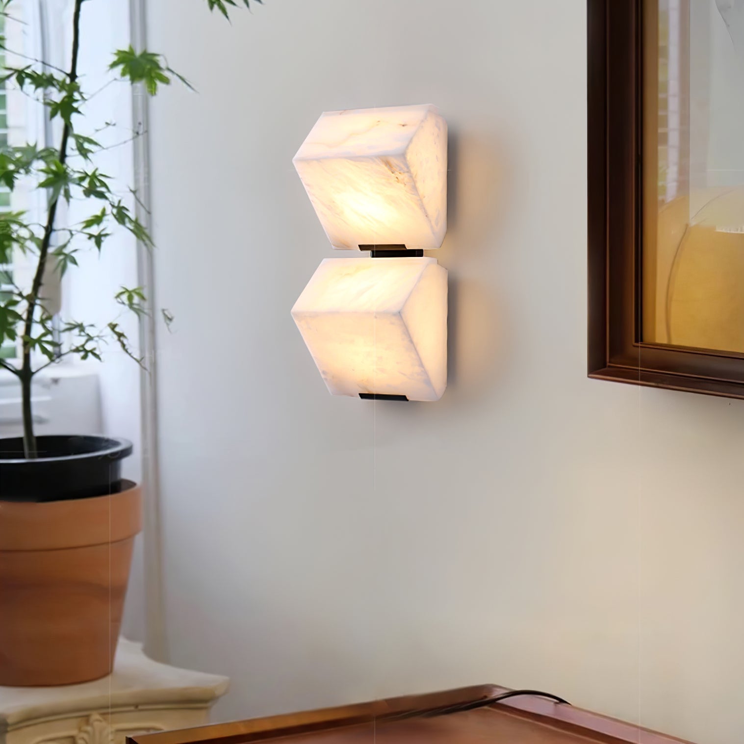 Vimiryra Alabaster Wall Light - Lamp Copper