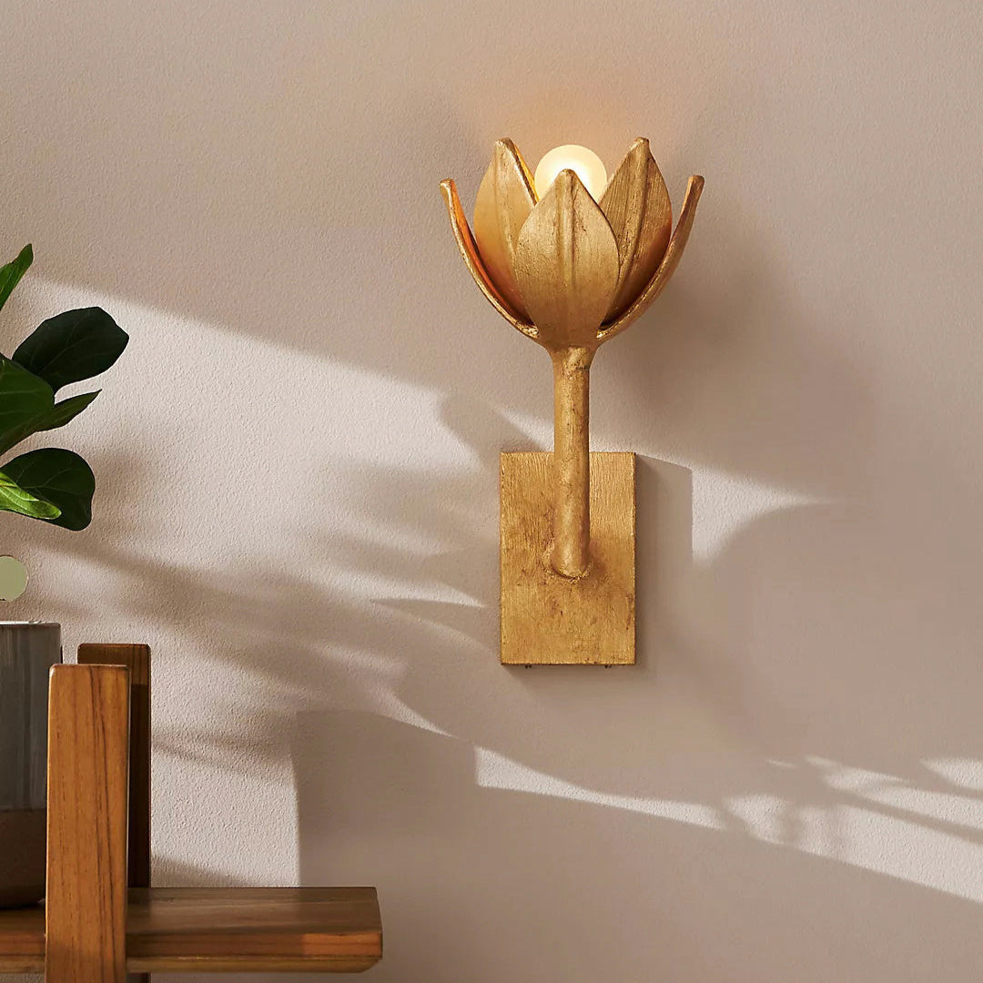 Quina Wall Lamp Flower - Lamp Copper