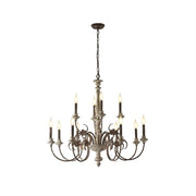 Waegnuvyn Traditional Candle Metal Chandelier - Lamp Copper