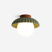Scallop Glow Flush Mount Ceiling Light - Lamp Copper