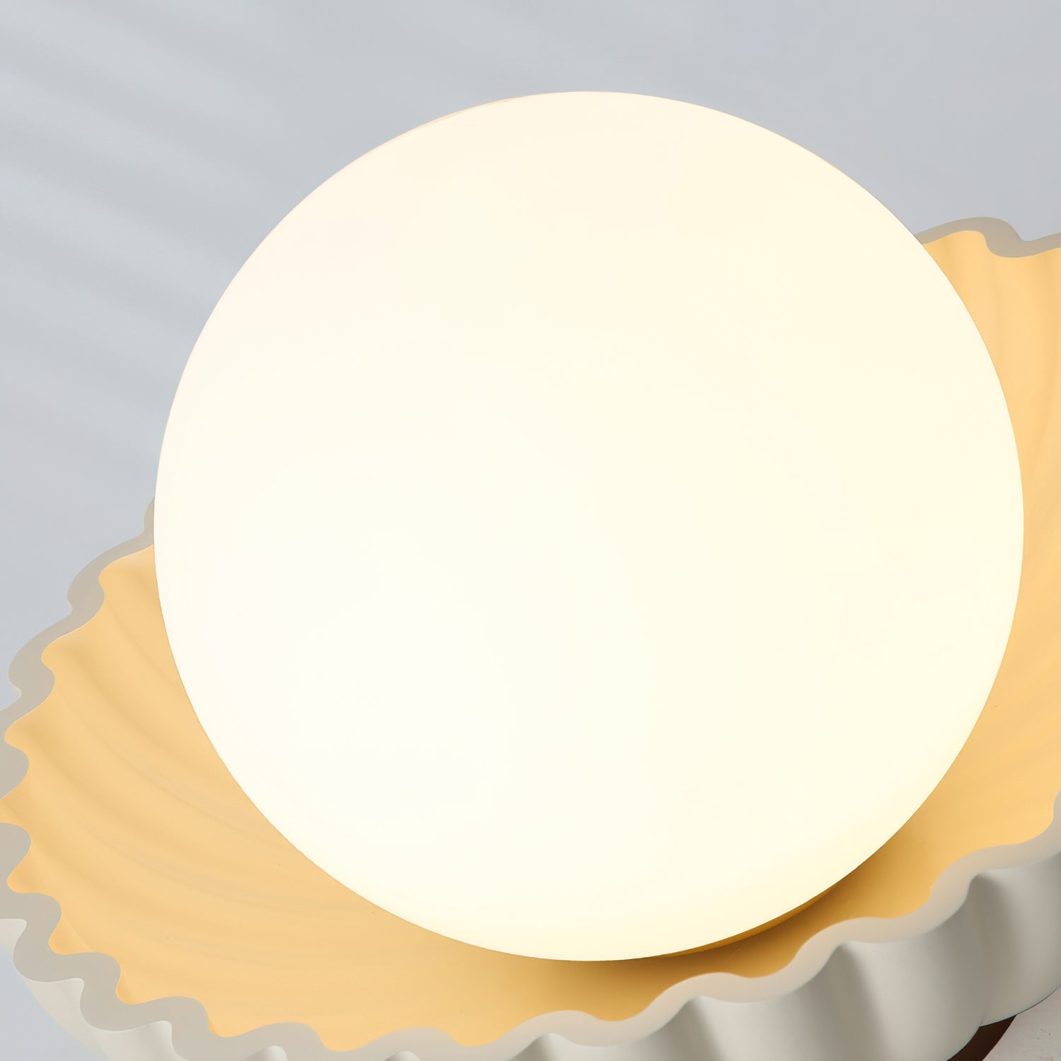 Scallop Glow Flush Mount Ceiling Light - Lamp Copper
