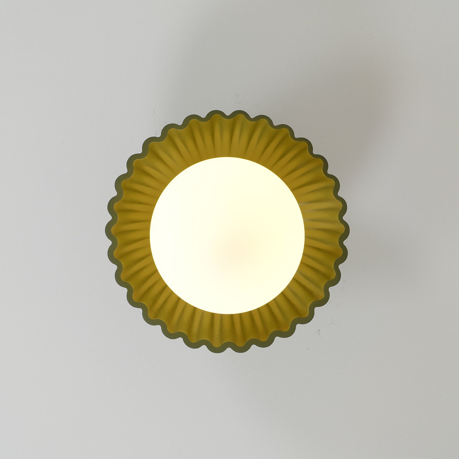 Scallop Glow Flush Mount Ceiling Light - Lamp Copper
