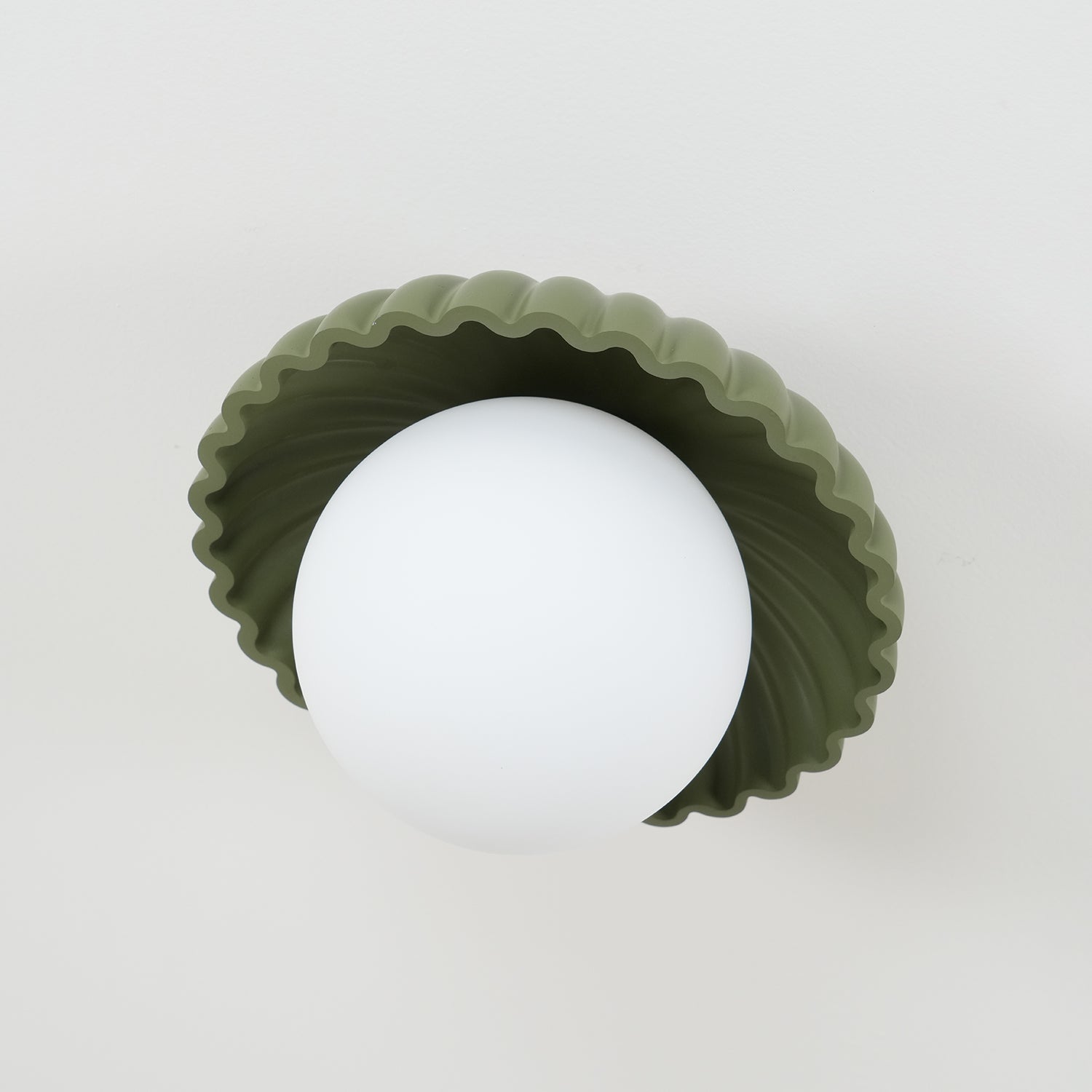 Scallop Glow Flush Mount Ceiling Light - Lamp Copper