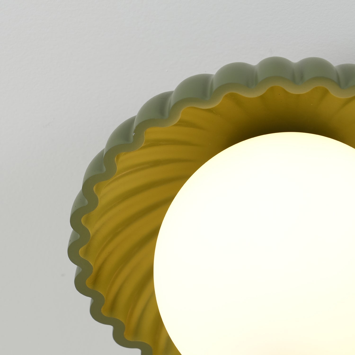 Scallop Glow Flush Mount Ceiling Light - Lamp Copper