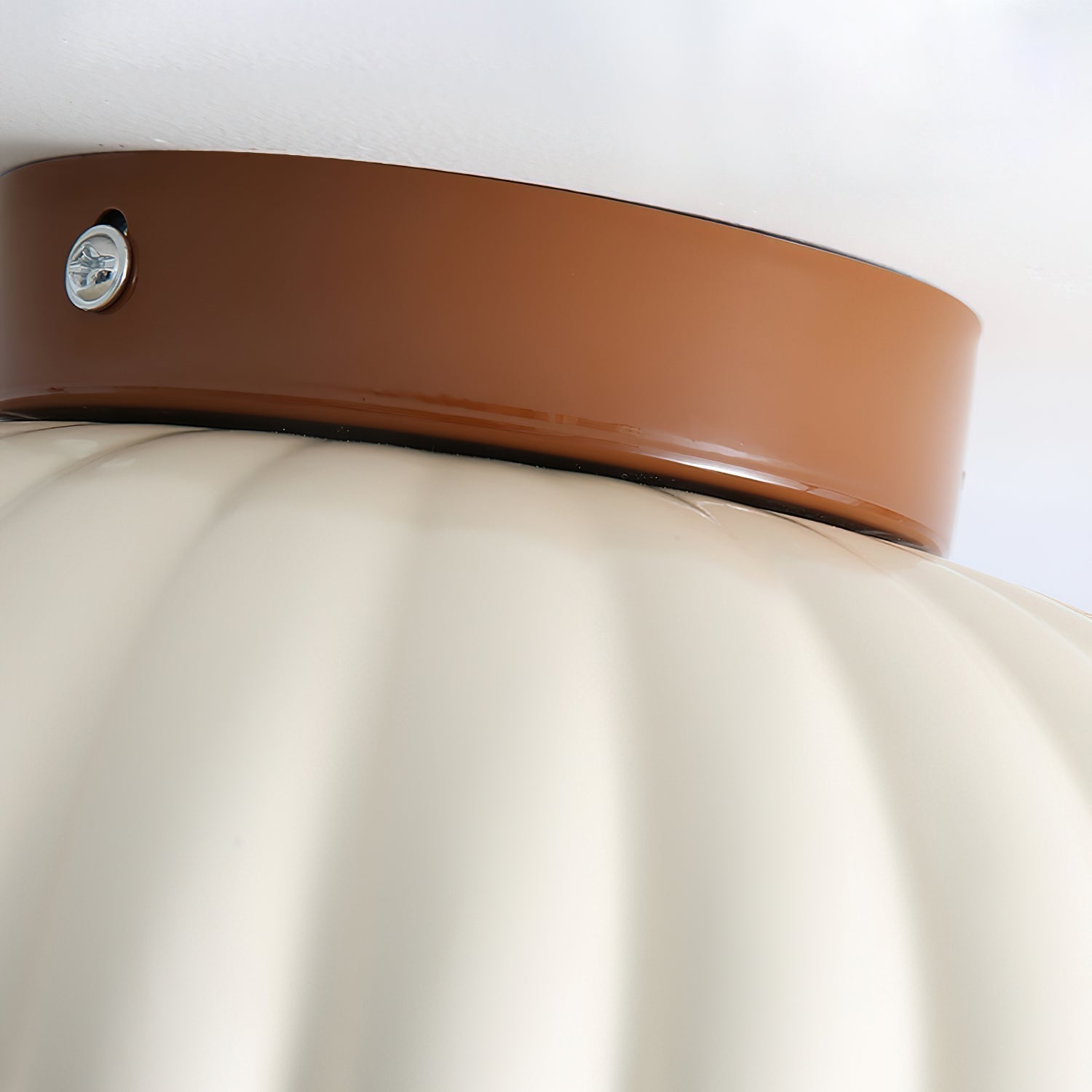 Scallop Glow Flush Mount Ceiling Light - Lamp Copper