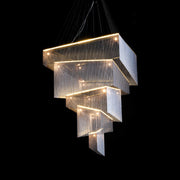 Caeluvyn Postmodern Chain Tassel Metal Chandelier - Lamp Copper
