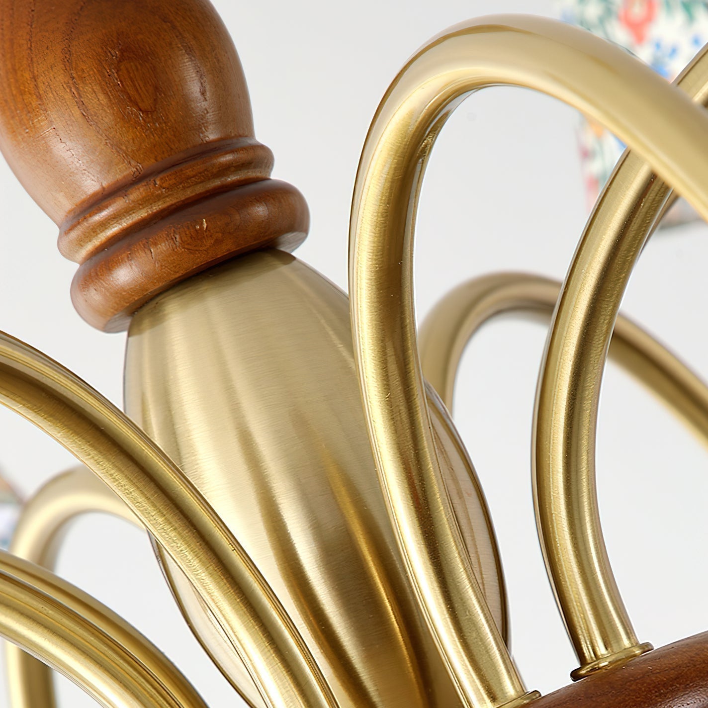 Cassian Chandelier Flower Fabric - Lamp Copper