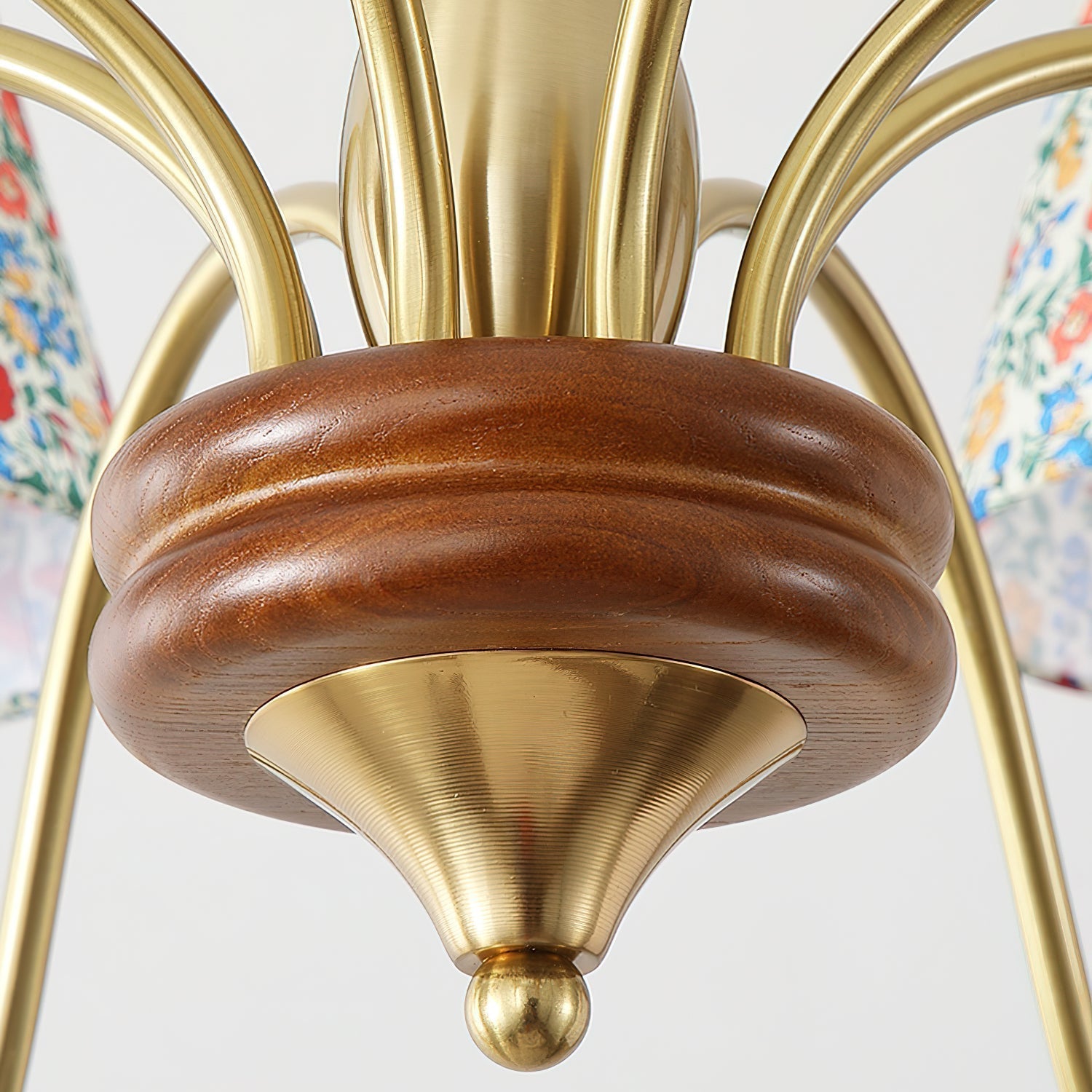 Cassian Chandelier Flower Fabric - Lamp Copper