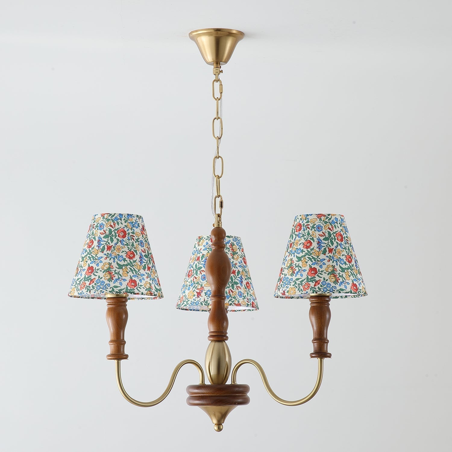 Cassian Chandelier Flower Fabric - Lamp Copper