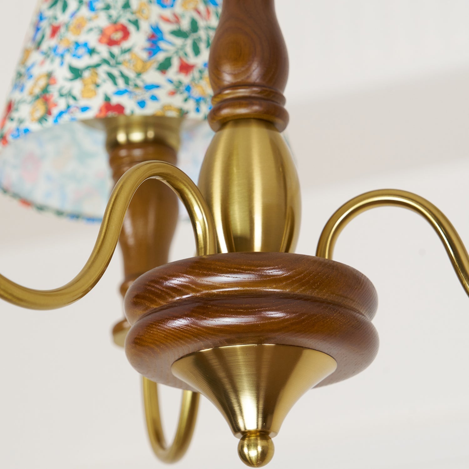 Cassian Chandelier Flower Fabric - Lamp Copper