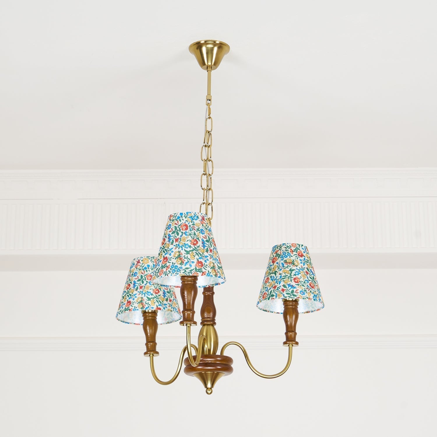 Cassian Chandelier Flower Fabric - Lamp Copper