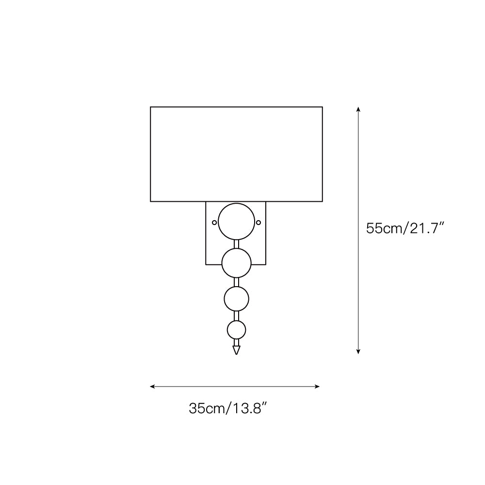 Eirikuvyn Premium Modern Metal Fabric Wall Lamp - Lamp Copper