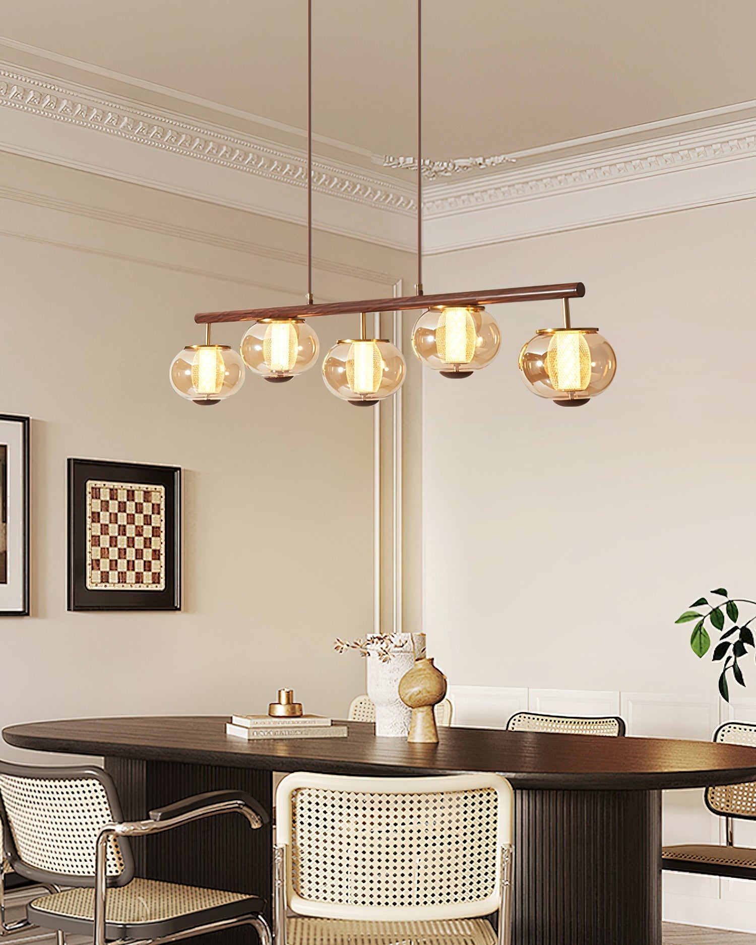 Faylen Linear Pendant Lamp - Lamp Copper