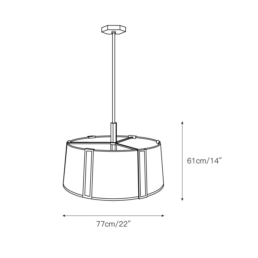 Gloruvyn Modern Minimalist Natural Metal Chandelier - Lamp Copper
