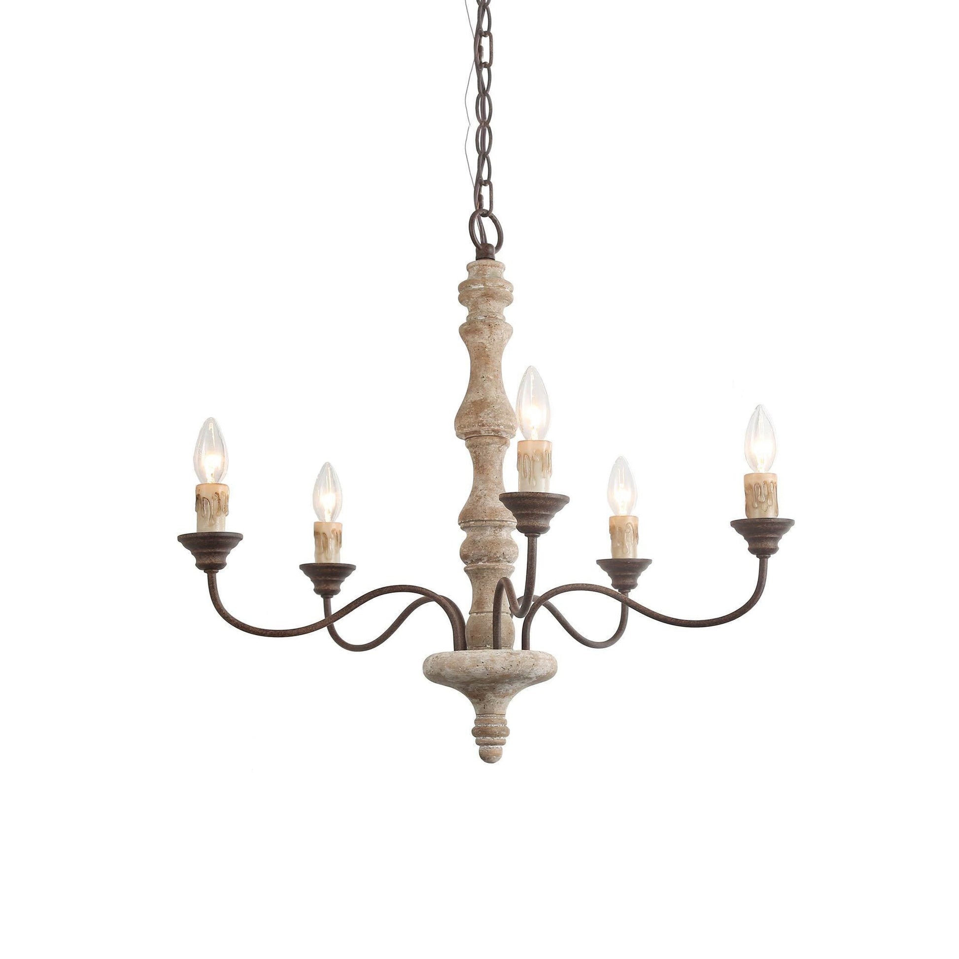 Fljotuvyi Individual Creativity Wood Metal Chandelier - Lamp Copper