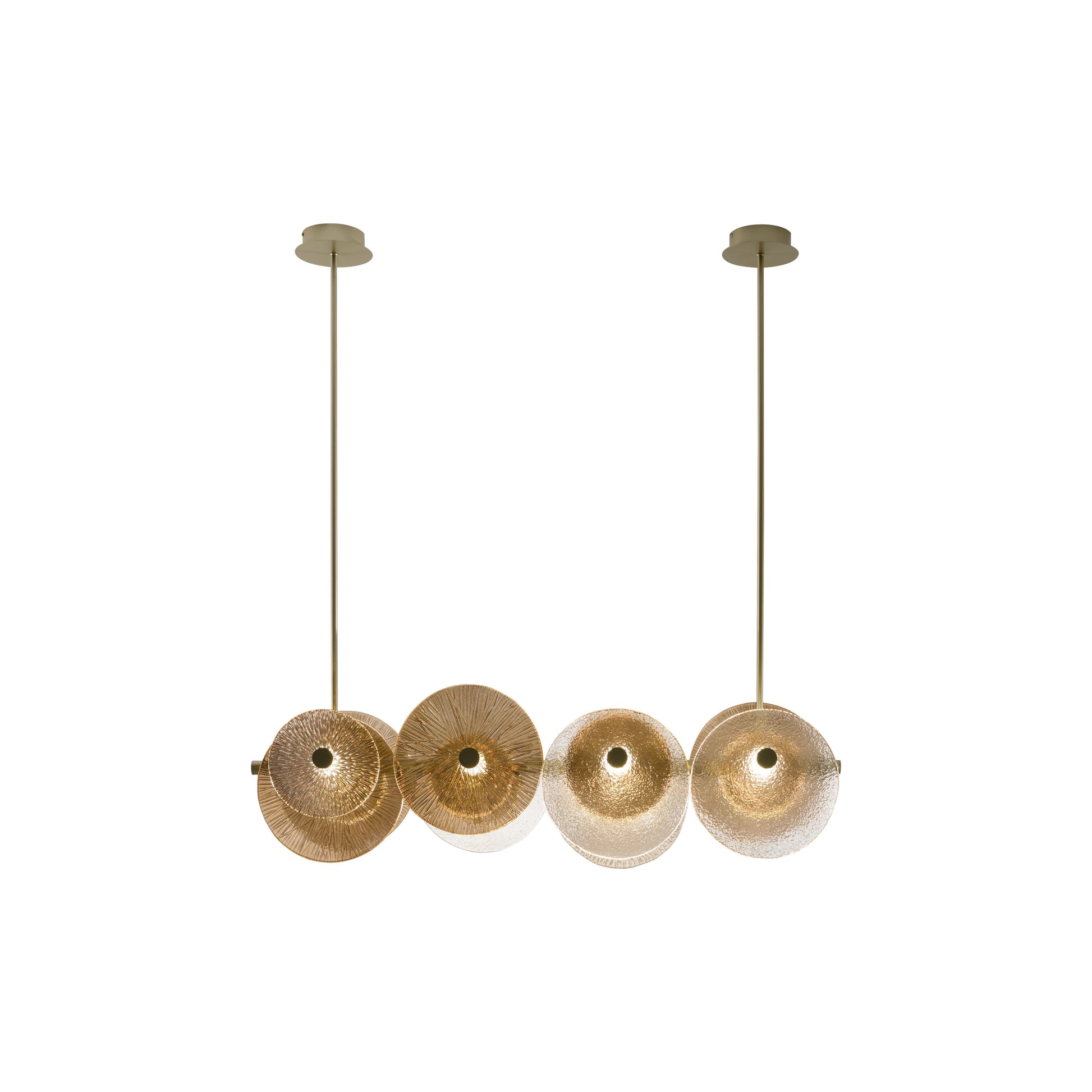 Himinuvyn Nordic Modern Metal Crystal Chandelier - Lamp Copper