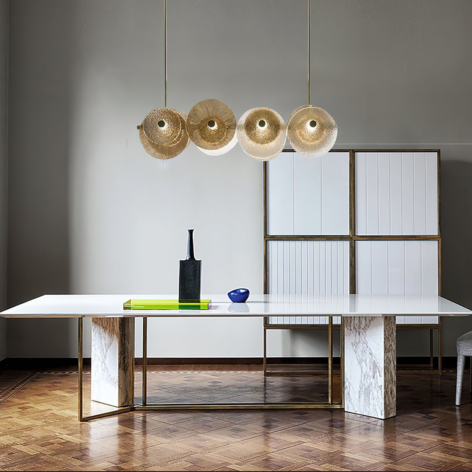 Himinuvyn Nordic Modern Metal Crystal Chandelier - Lamp Copper