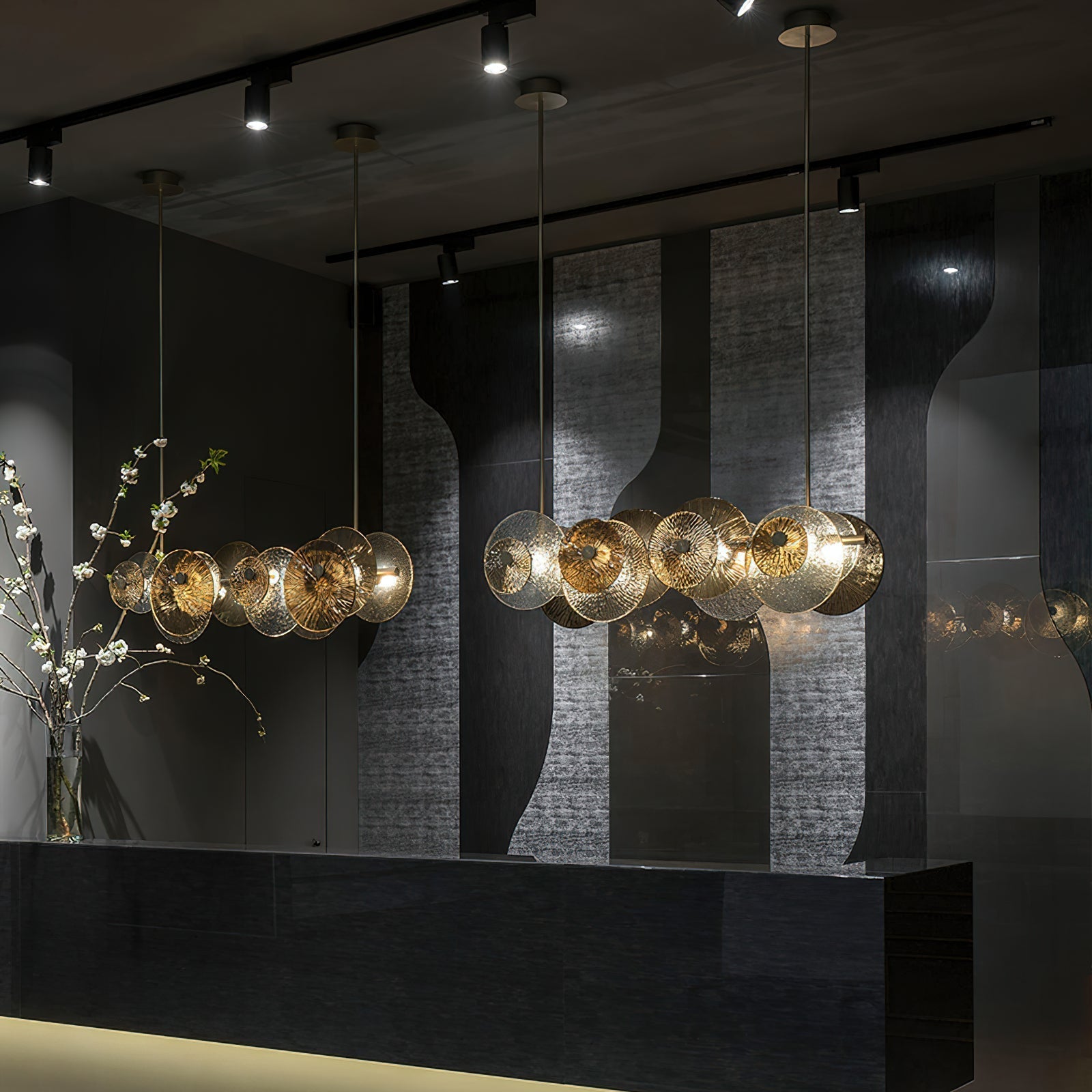 Himinuvyn Nordic Modern Metal Crystal Chandelier - Lamp Copper