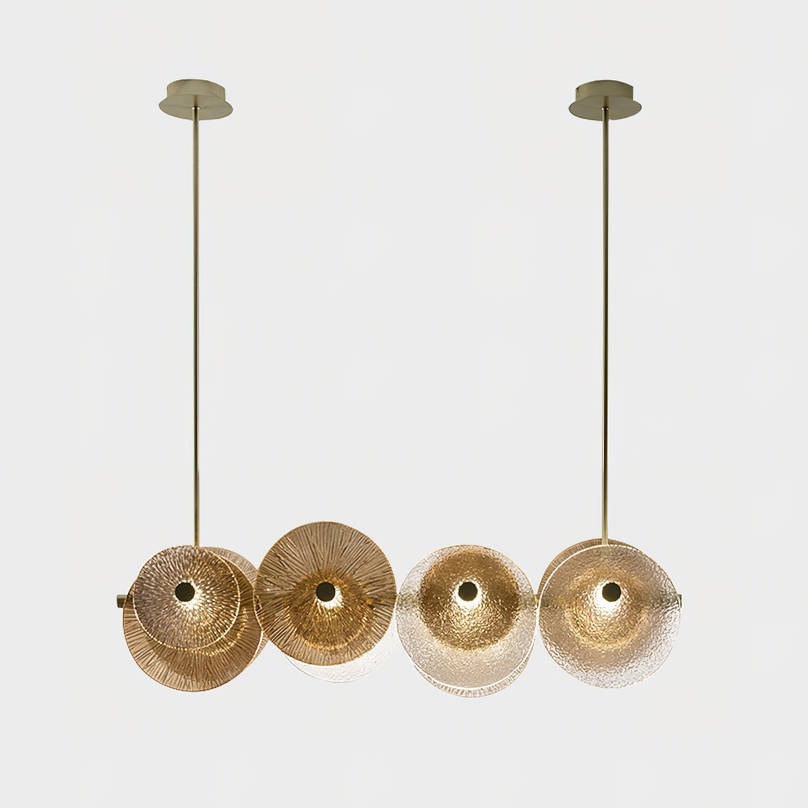 Himinuvyn Nordic Modern Metal Crystal Chandelier - Lamp Copper