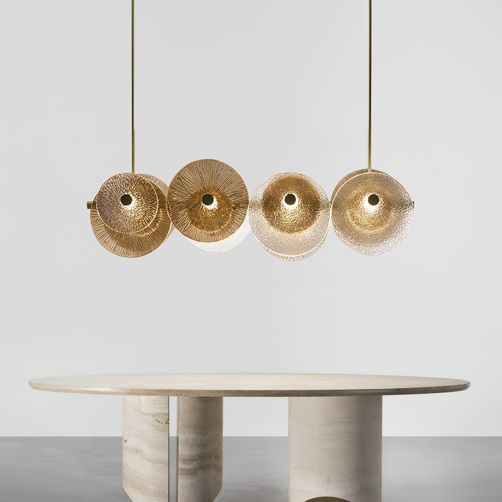 Himinuvyn Nordic Modern Metal Crystal Chandelier - Lamp Copper