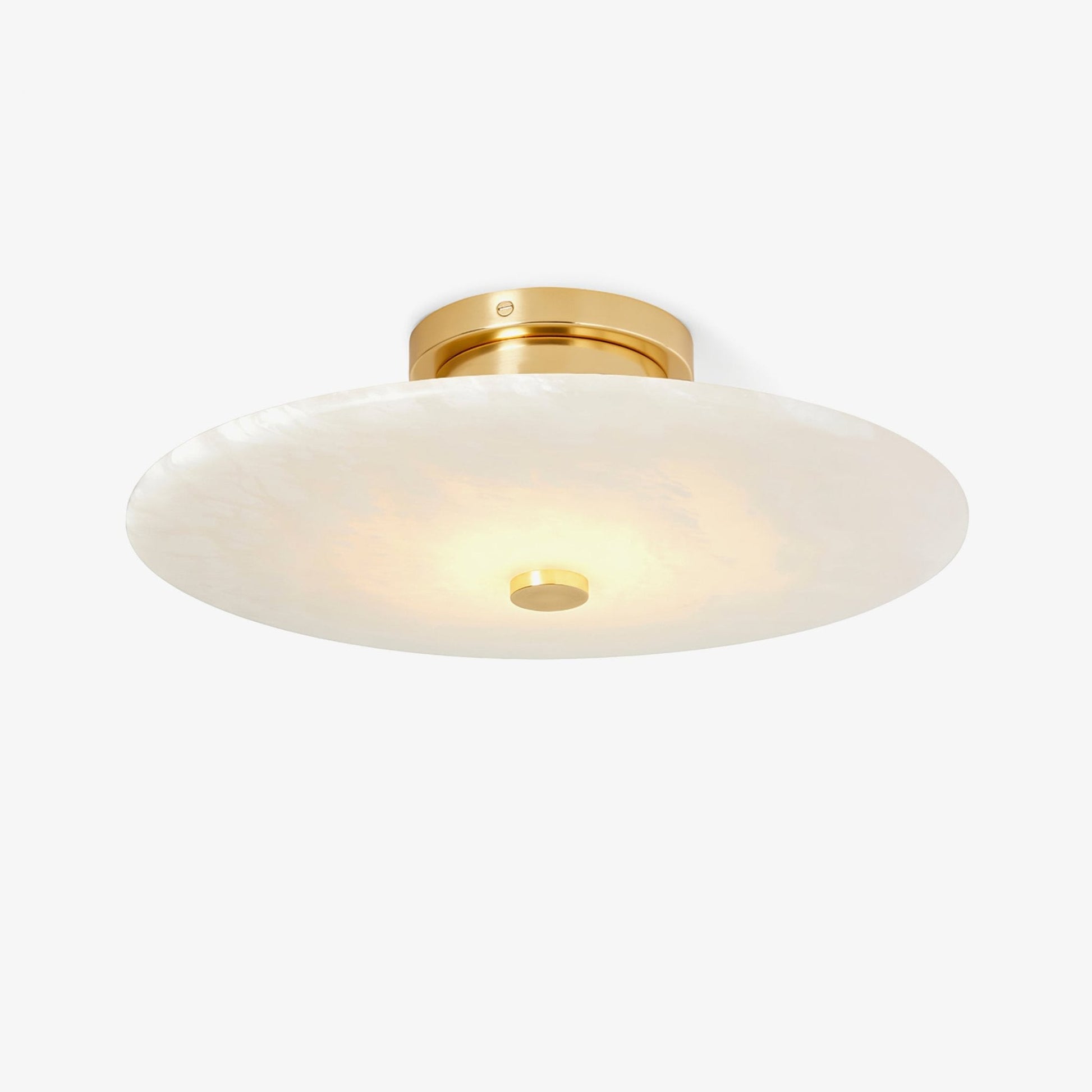 Jarnbruvyn Modern Brass Alabaster Metal Ceiling Lamp - Lamp Copper
