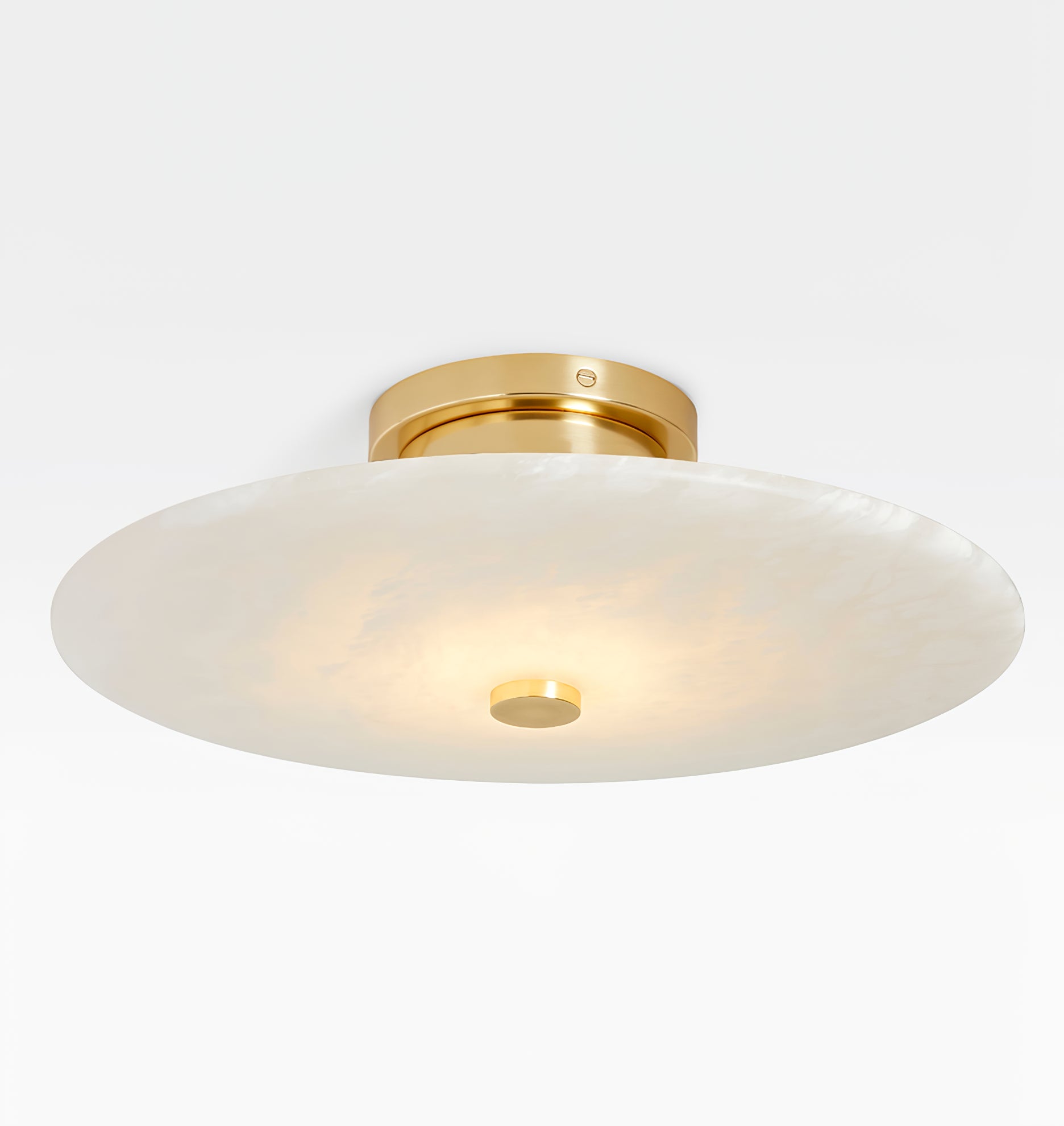 Clio Alabaster Ceiling Light - Lamp Copper