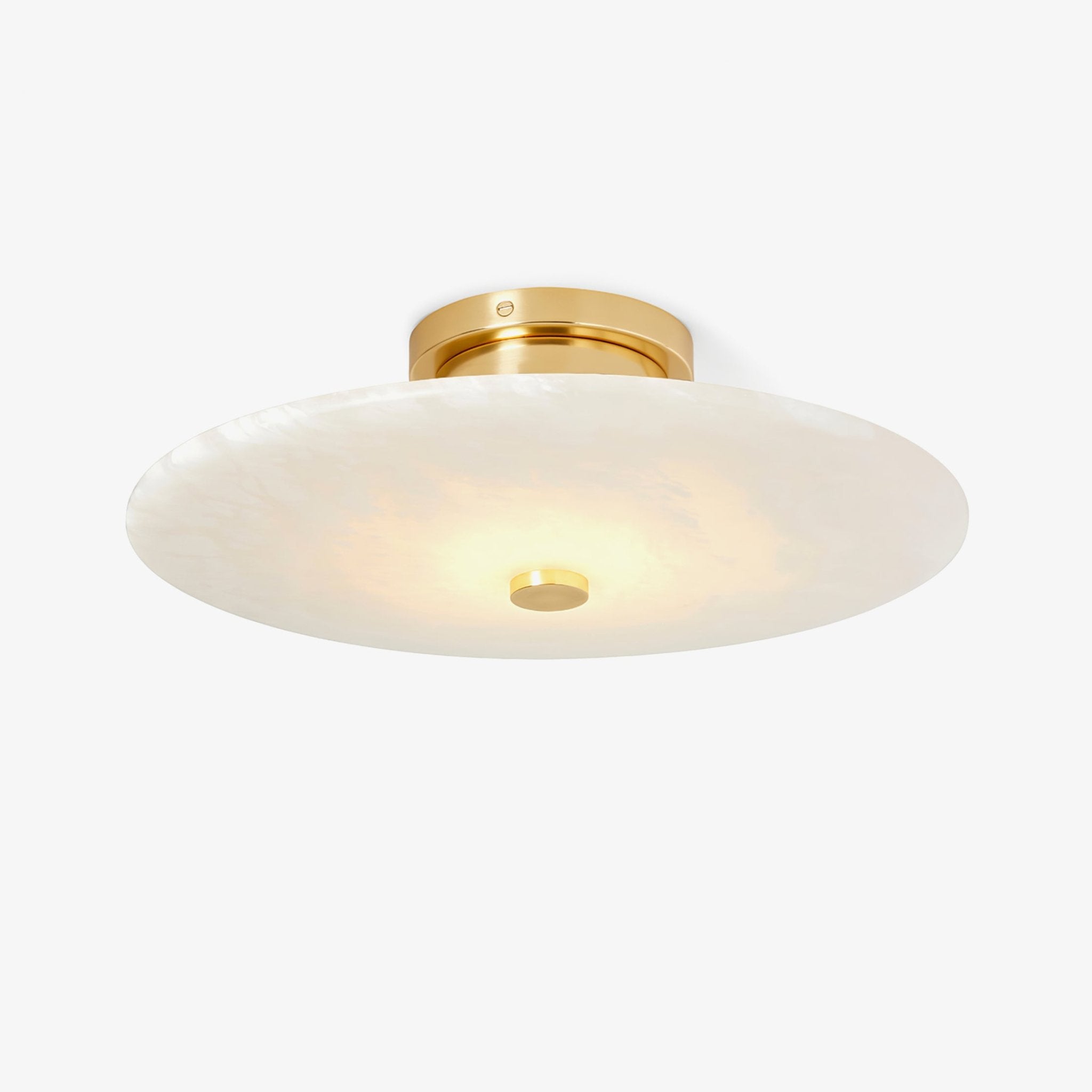 Clio Alabaster Ceiling Light - Lamp Copper