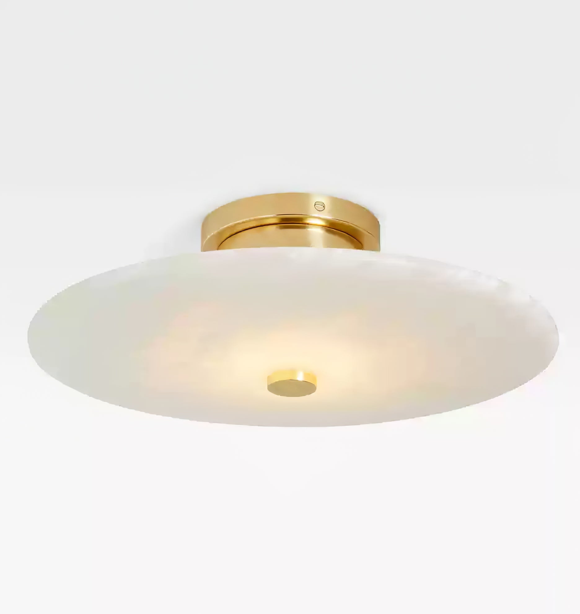Clio Alabaster Ceiling Light - Lamp Copper
