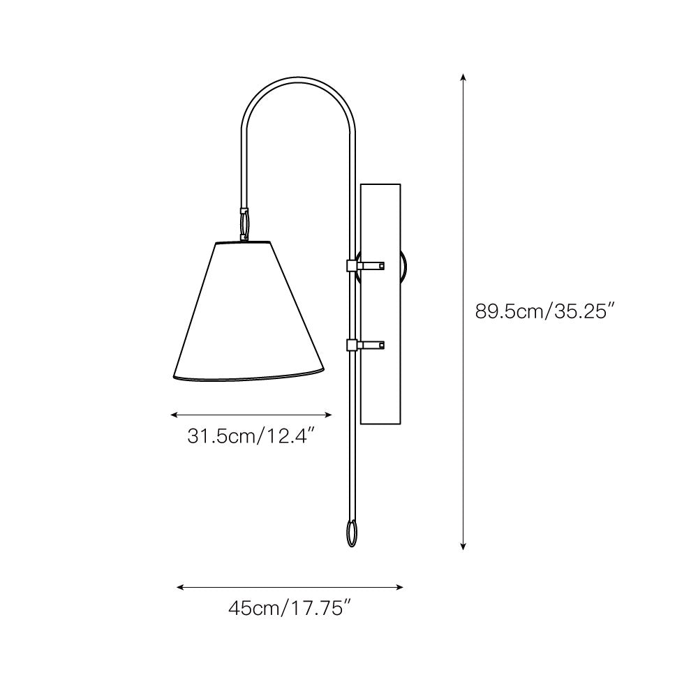 Ildvuvyi Modern Premium Brass Fabric Metal Wall Lamp - Lamp Copper