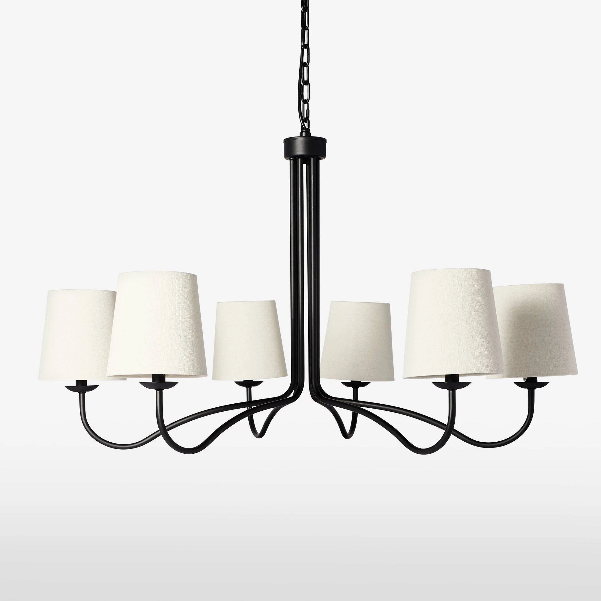 Kvennuvyn Modern Minimalist Metal Fabric Chandelier - Lamp Copper