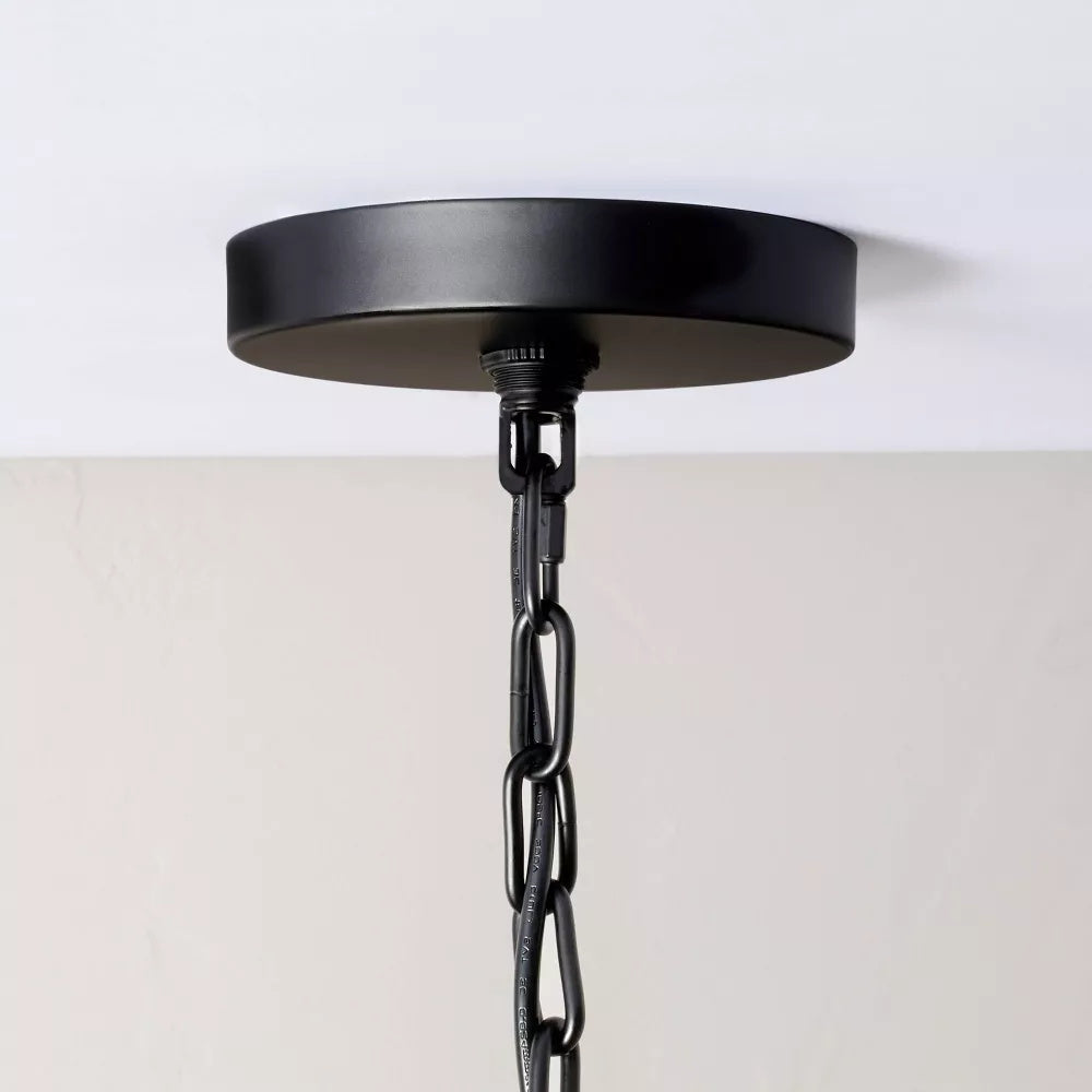 Kvennuvyn Modern Minimalist Metal Fabric Chandelier - Lamp Copper