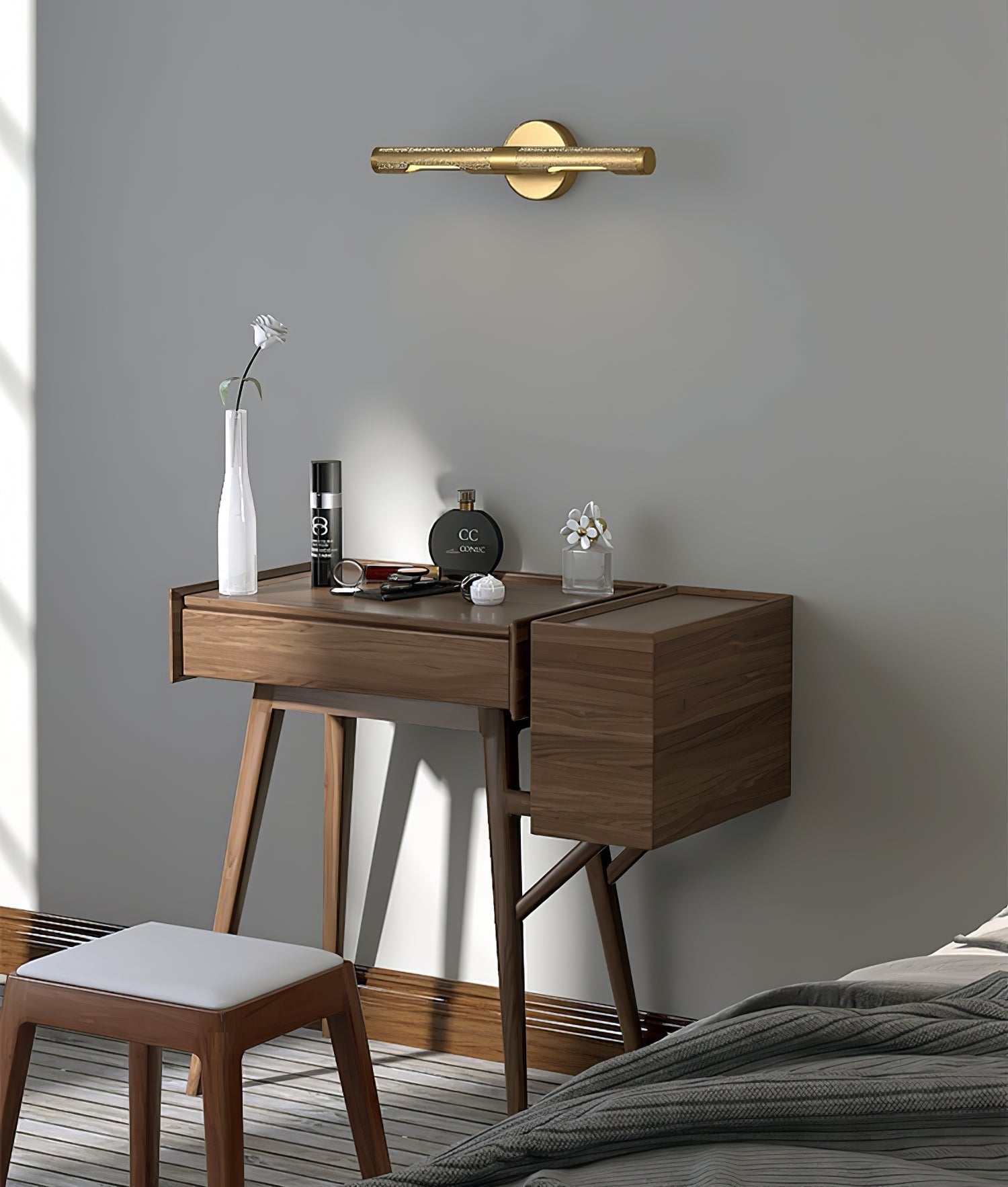 Solvain Modern Brass LED Wall Light - Lamp Copper