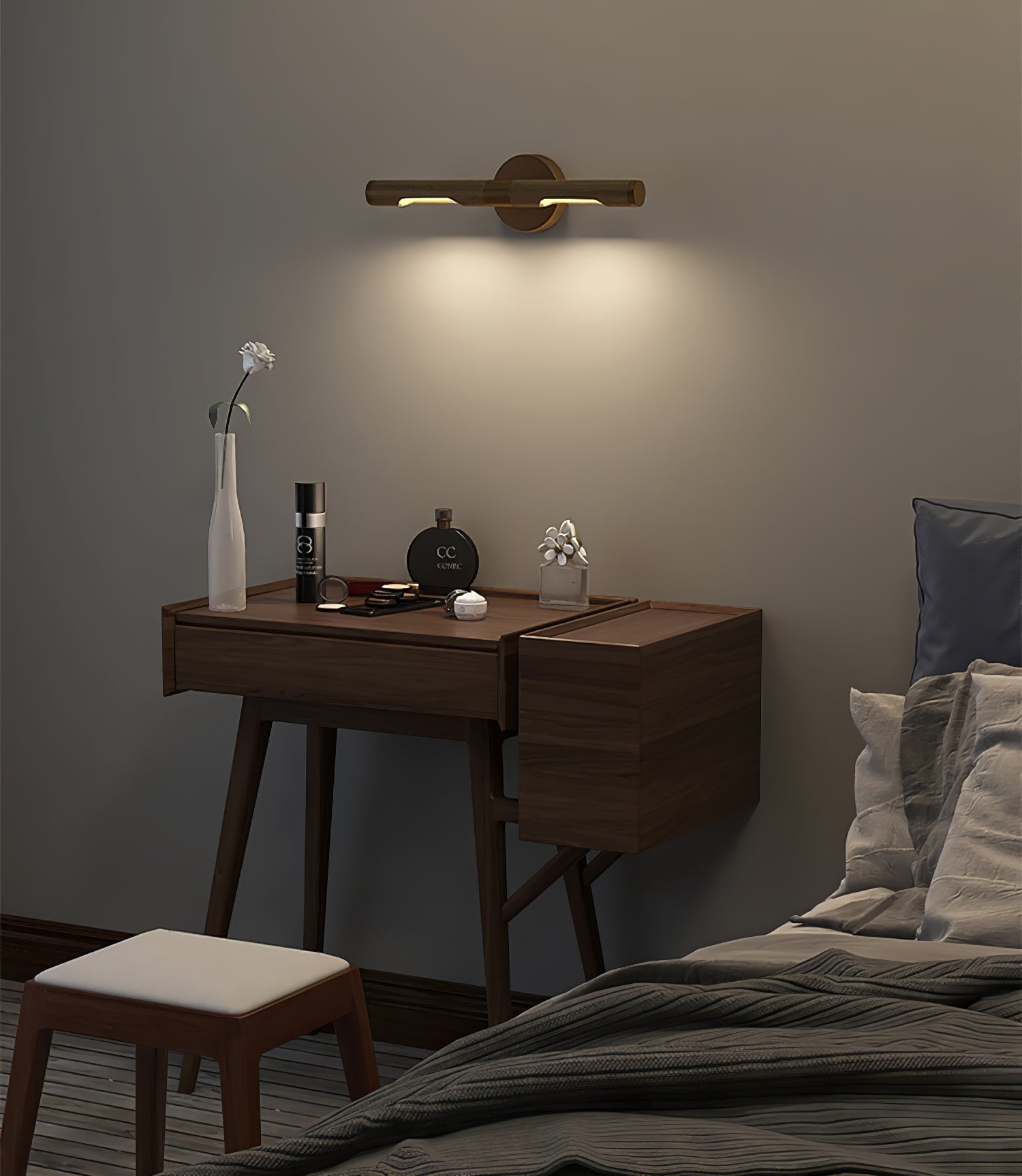 Solvain Modern Brass LED Wall Light - Lamp Copper