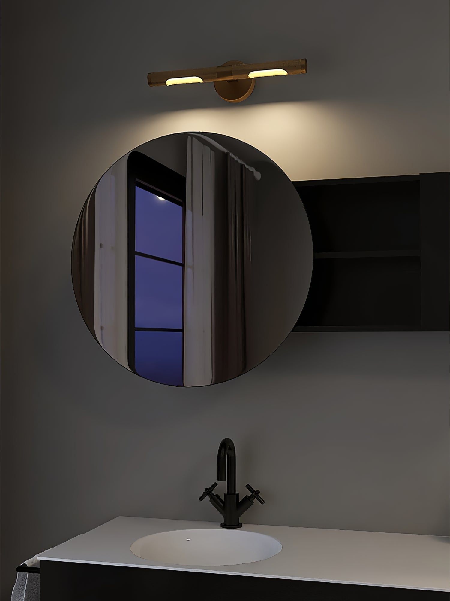 Solvain Modern Brass LED Wall Light - Lamp Copper