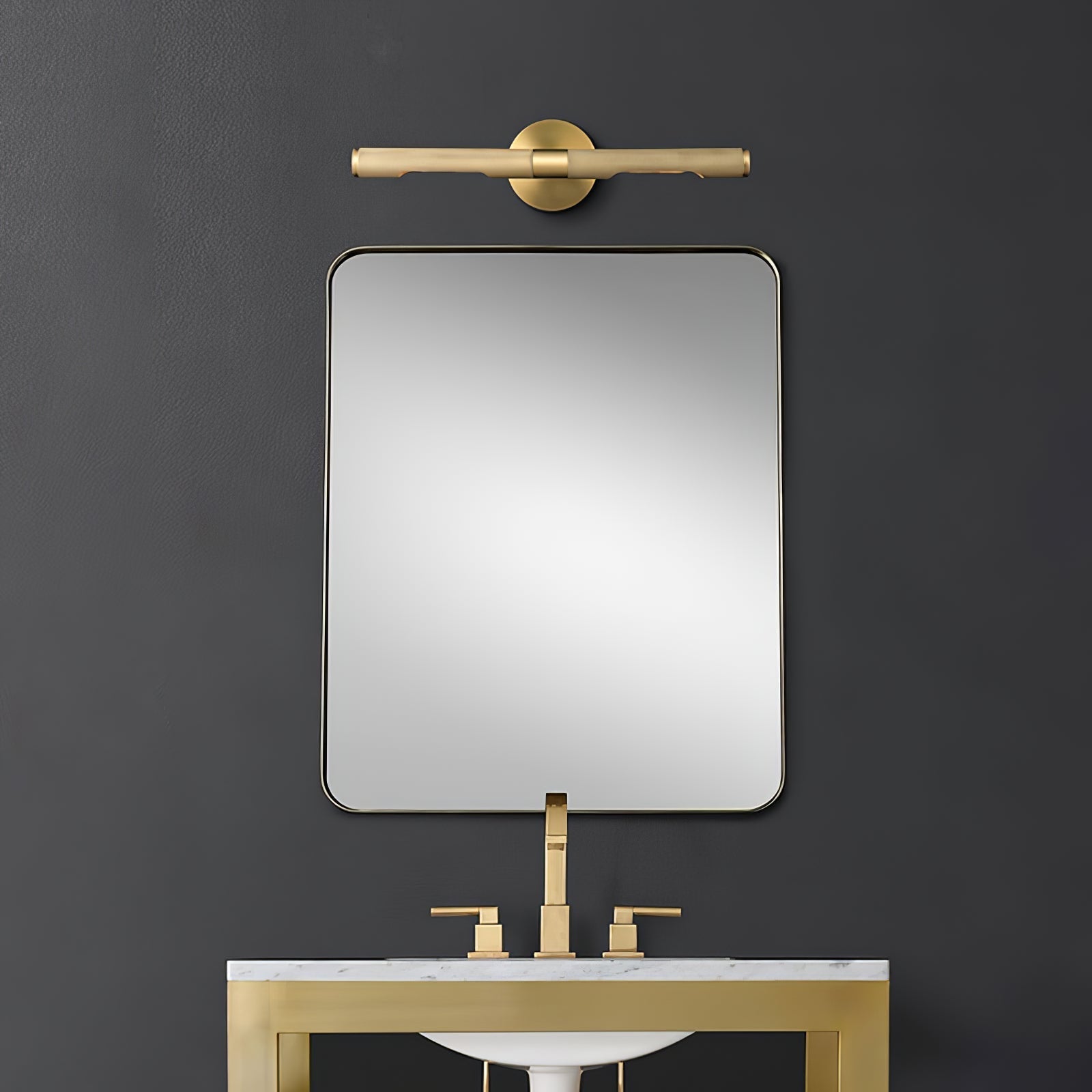 Solvain Modern Brass LED Wall Light - Lamp Copper