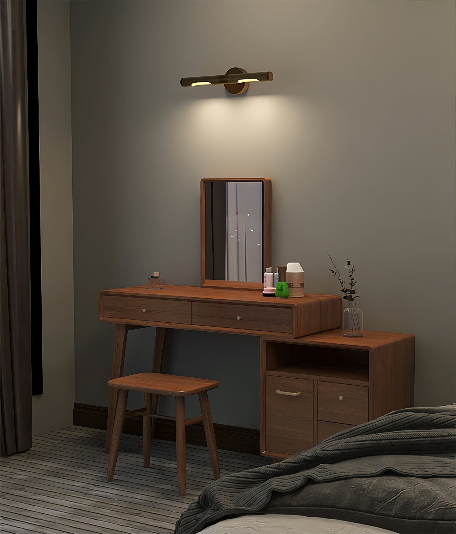 Solvain Modern Brass LED Wall Light - Lamp Copper