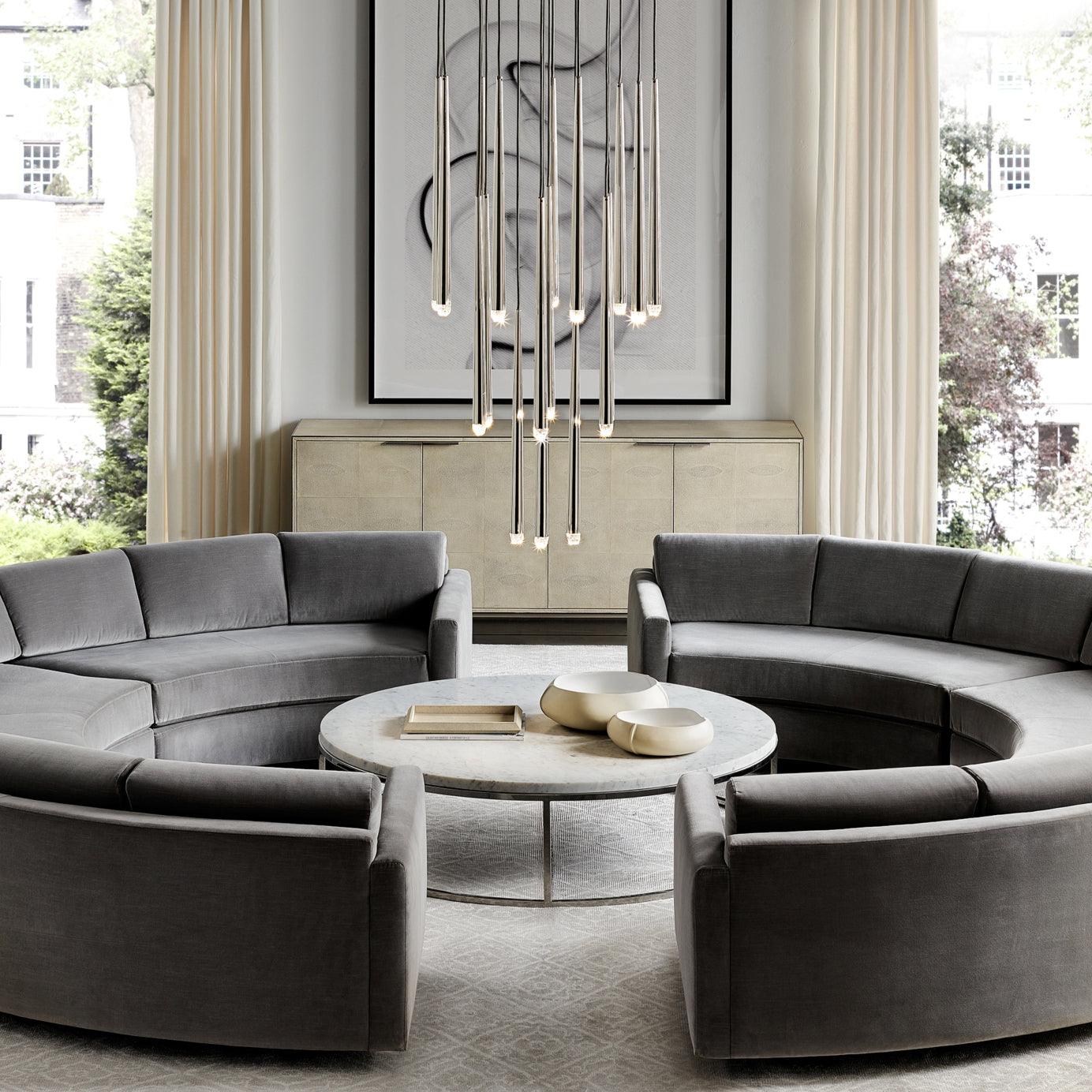 Chandelier Crystal Shade Brass Blackened Silver Luxe Staircase - Lamp Copper