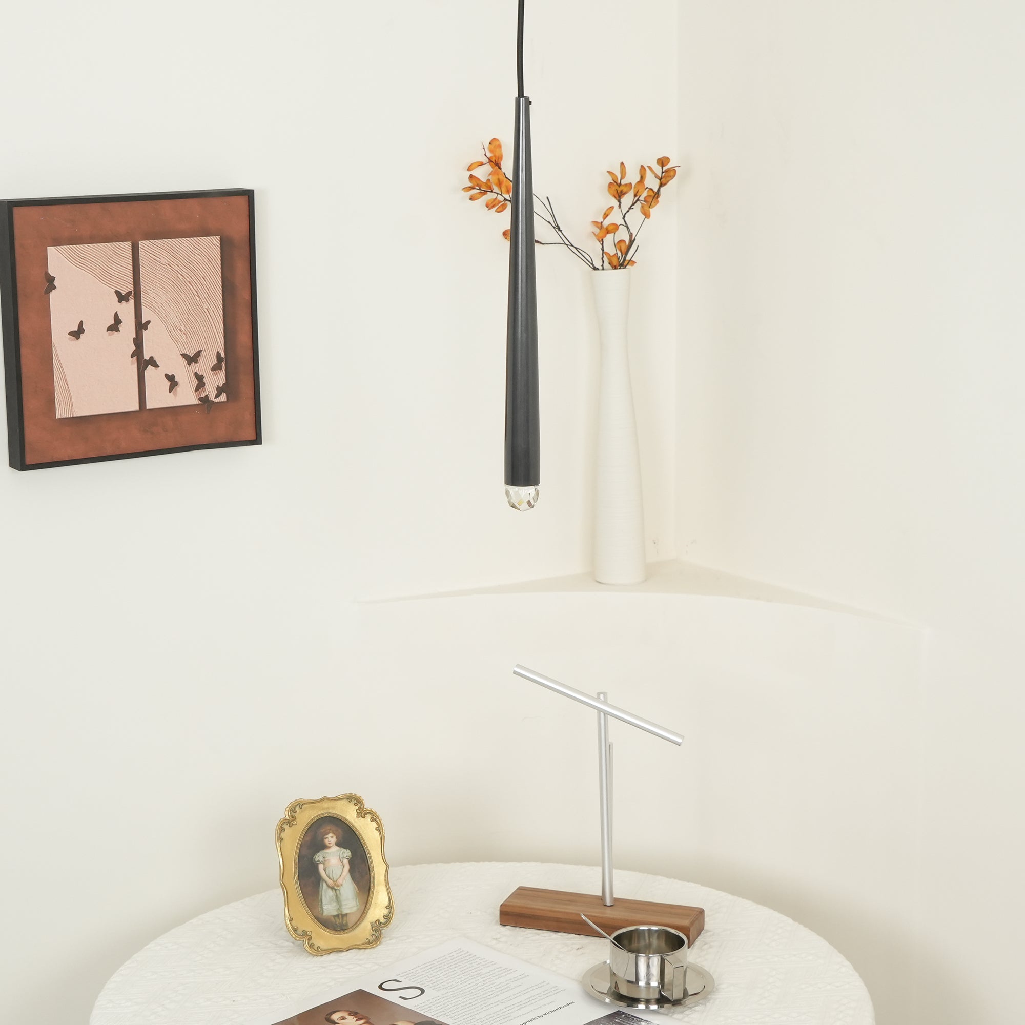 Chandelier Crystal Shade Brass Blackened Silver Luxe Staircase - Lamp Copper
