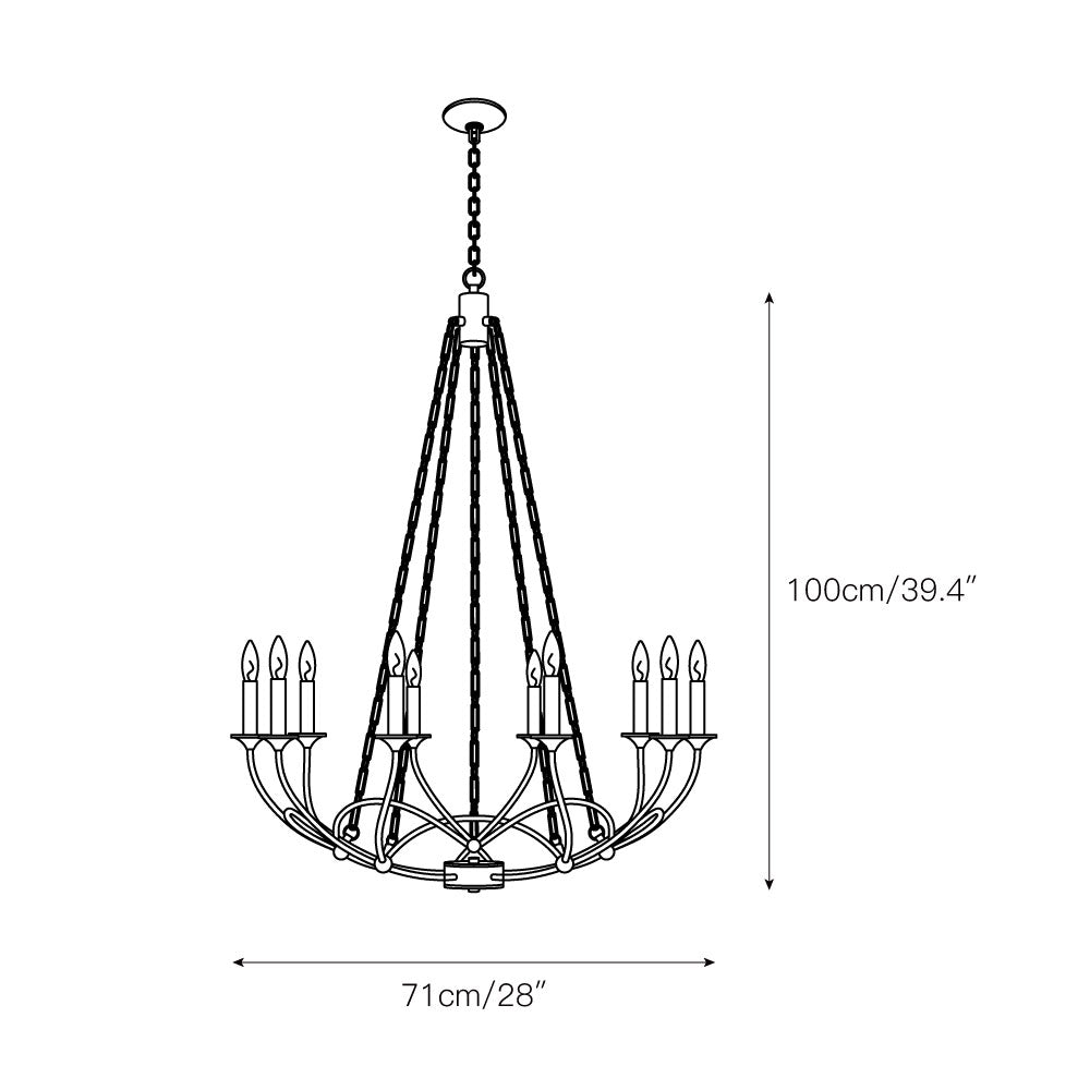 Ostruvyi Modern Minimalist Industrial Metal Chandelier - Lamp Copper