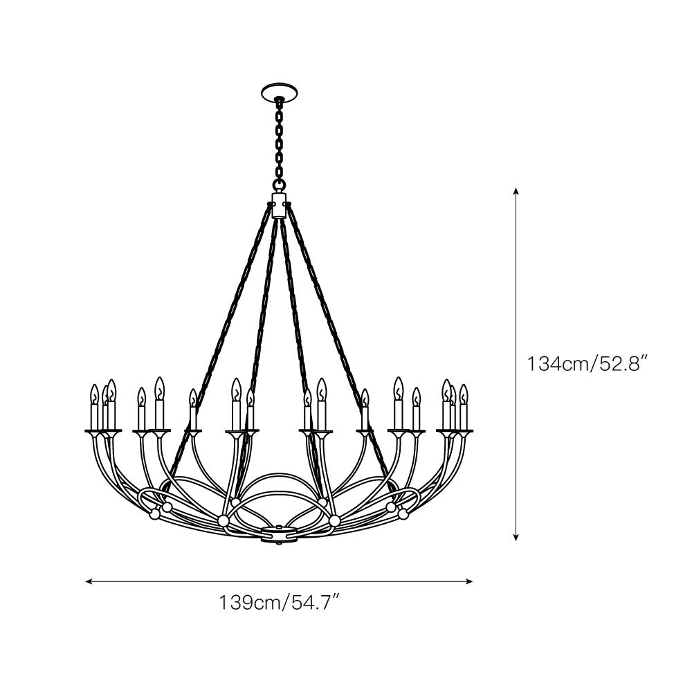 Ostruvyi Modern Minimalist Industrial Metal Chandelier - Lamp Copper