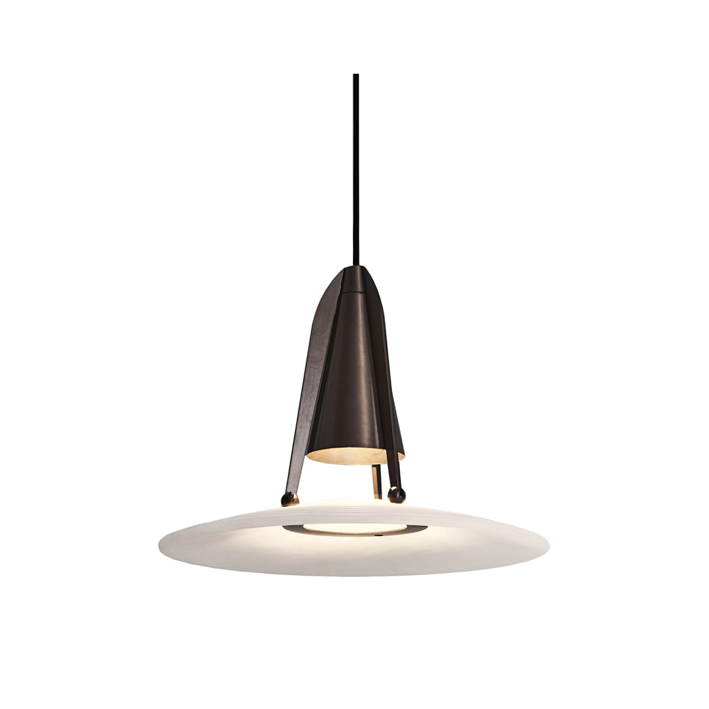 Aragon Pendant Light Alabaster Fusion - Lamp Copper