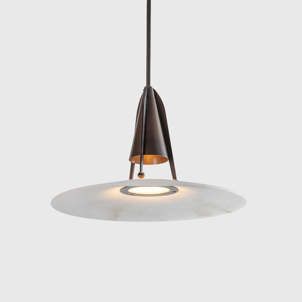 Aragon Pendant Light Alabaster Fusion - Lamp Copper