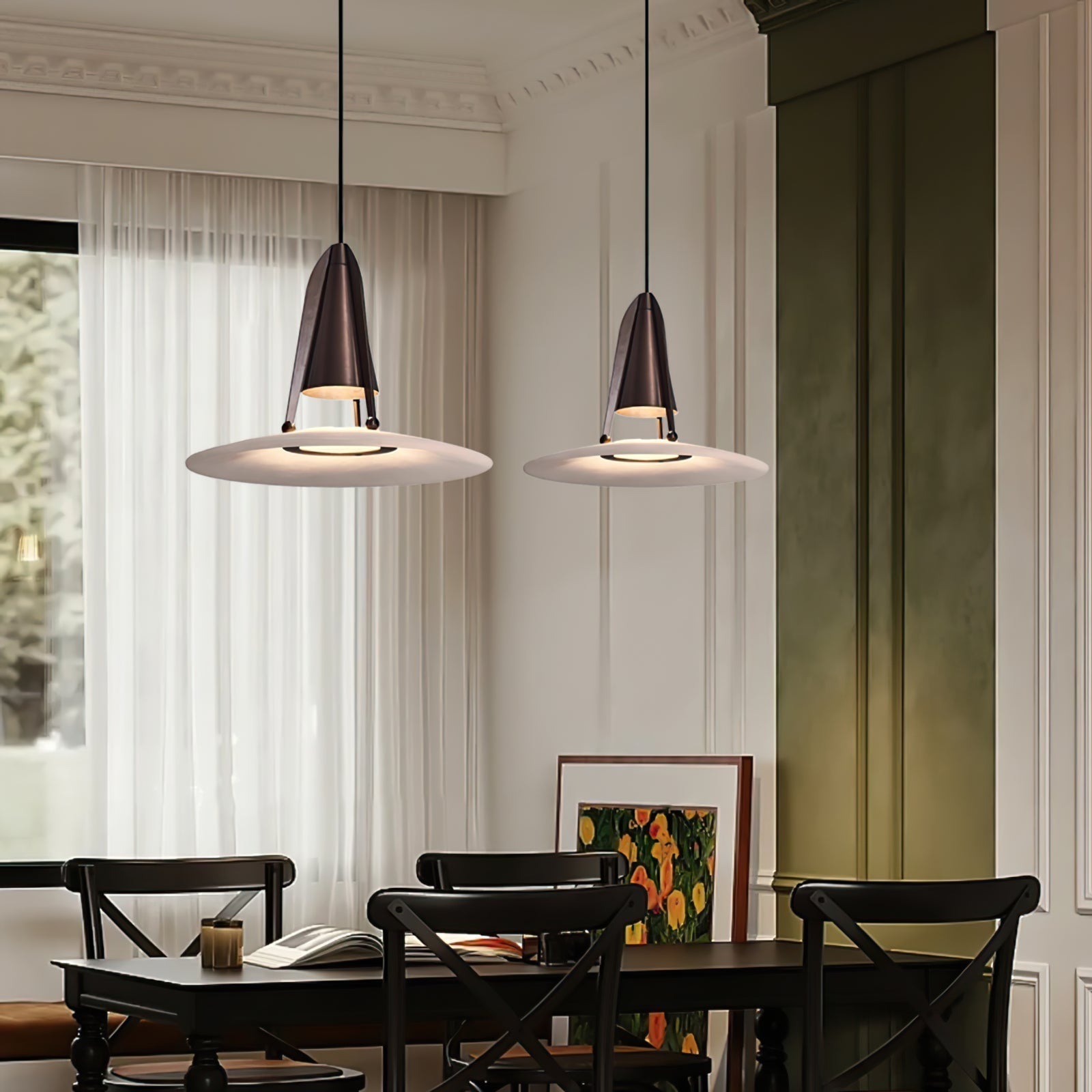 Aragon Pendant Light Alabaster Fusion - Lamp Copper