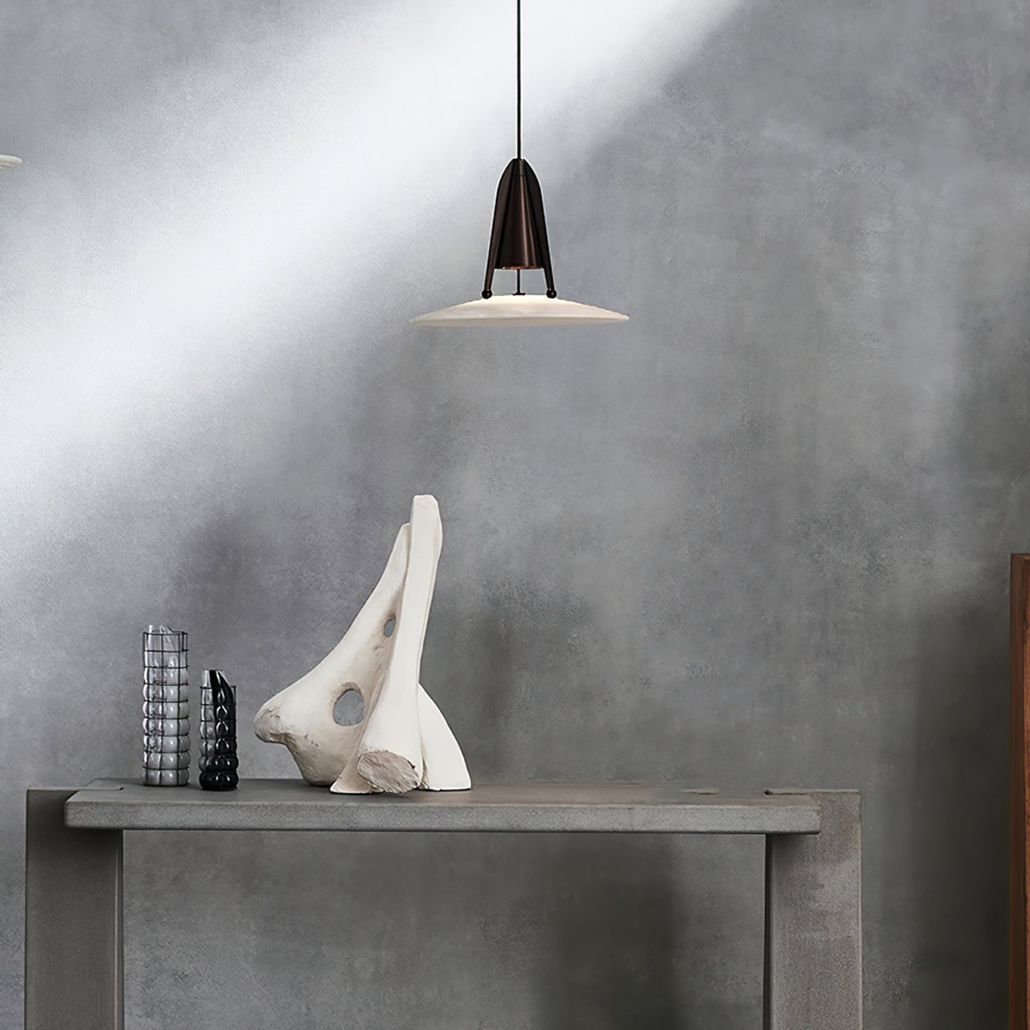 Aragon Pendant Light Alabaster Fusion - Lamp Copper
