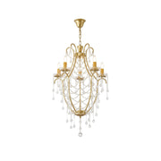 Qvistuvyo Individual Creativity Metal Glass Chandelier - Lamp Copper