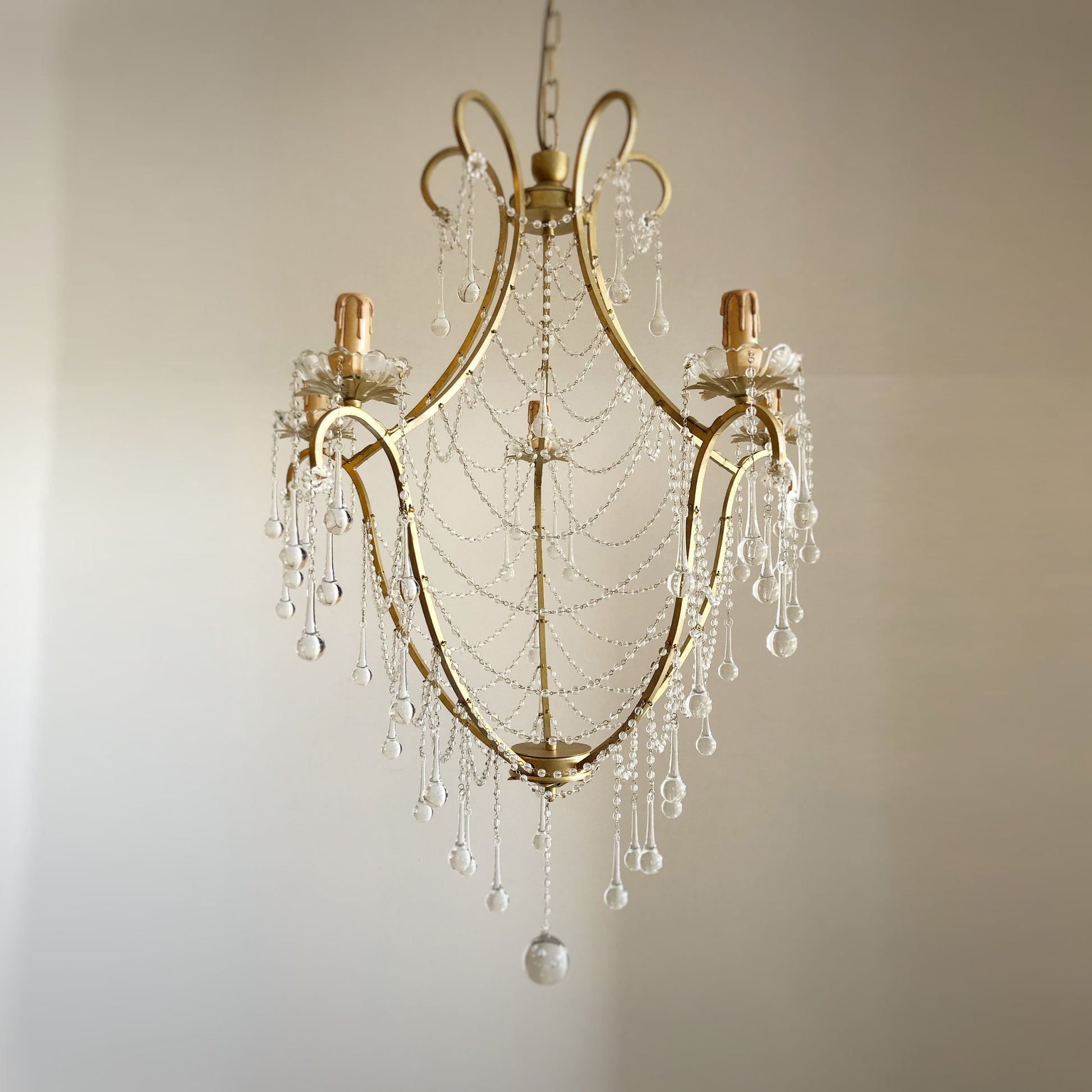 Qvistuvyo Individual Creativity Metal Glass Chandelier - Lamp Copper