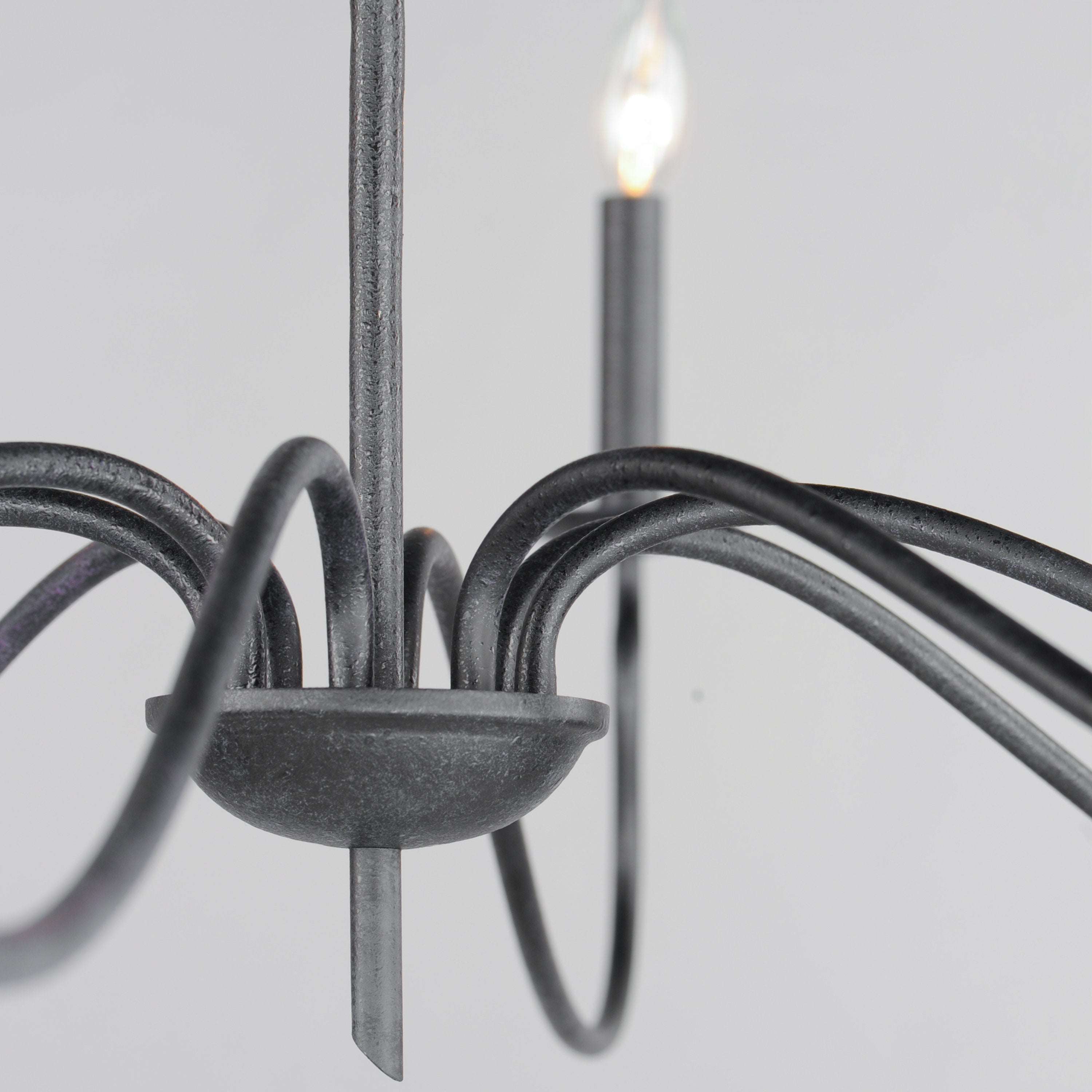 Rauduvyo Modern Minimalist Industrial Metal Chandelier - Lamp Copper